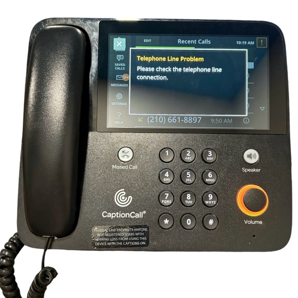 Caption Call 67Tb Hearing Impaired Amplified Touchscreen Captioned Phone - Picture 3 of 5